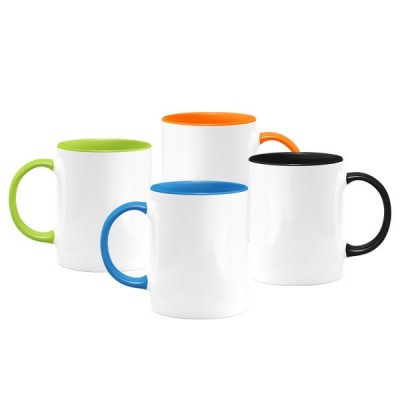 Coffee Mug with Colored Inside/Handle