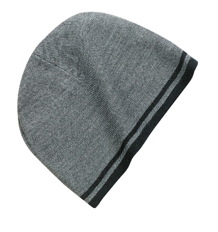 Port & Company Fine Knit Skull Cap with Stripes. CP93-0