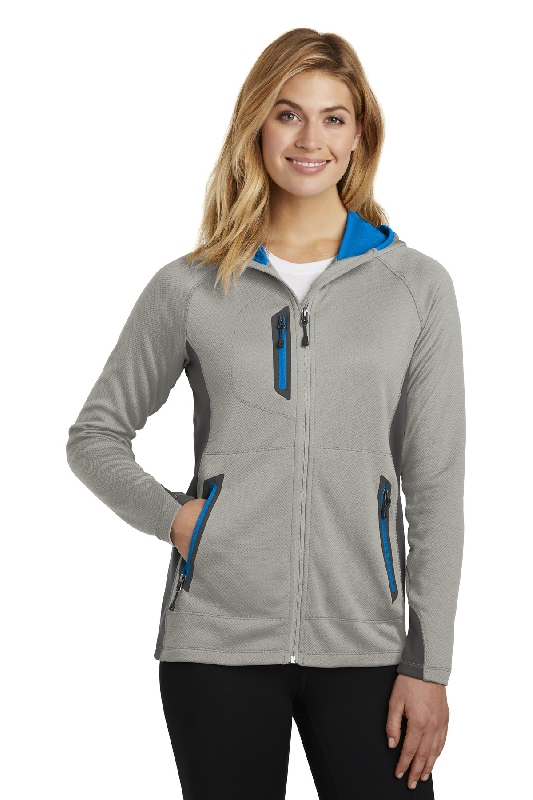 Eddie Bauer Ladies Sport Hooded Full-Zip Fleece Jacket. EB245-4