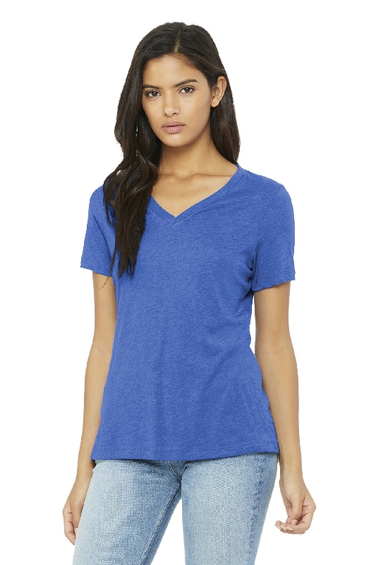 BELLA+CANVAS Women's Relaxed Jersey Short Sleeve V-Neck Tee. BC6405-4