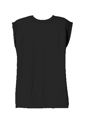 BELLA+CANVAS Women's Flowy Muscle Tee With Rolled Cuffs. BC8804-0