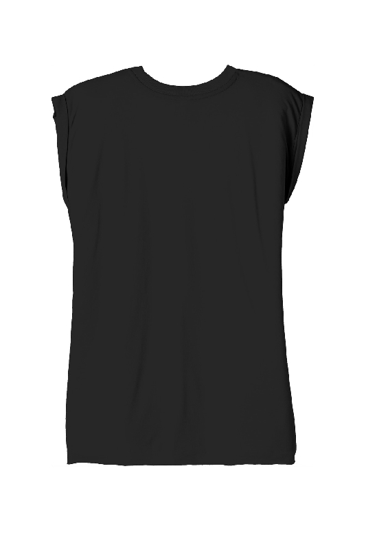 BELLA+CANVAS Women's Flowy Muscle Tee With Rolled Cuffs. BC8804-0