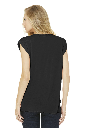 BELLA+CANVAS Women's Flowy Muscle Tee With Rolled Cuffs. BC8804-3