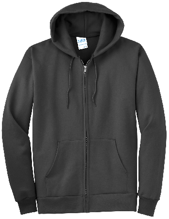 Port & Company Tall Essential Fleece Full-Zip Hooded Sweatshirt. PC90ZHT-1