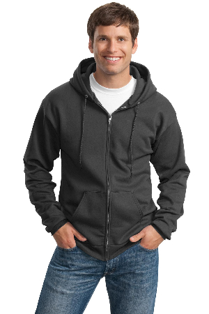Port & Company Tall Essential Fleece Full-Zip Hooded Sweatshirt. PC90ZHT-2