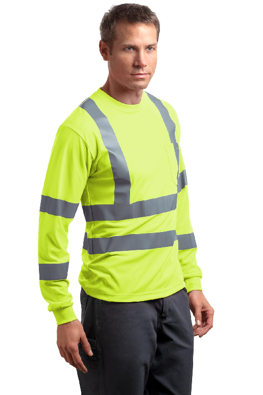 CornerStone - ANSI 107 Class 3 Long Sleeve Snag-Resistant Reflective T-Shirt. CS409-2