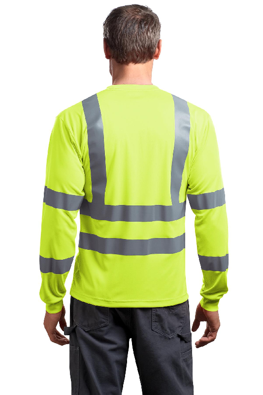 CornerStone - ANSI 107 Class 3 Long Sleeve Snag-Resistant Reflective T-Shirt. CS409-3