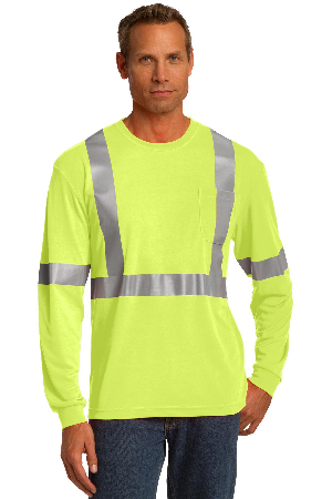 CornerStone ANSI 107 Class 2 Long Sleeve Safety T-Shirt. CS401LS-4