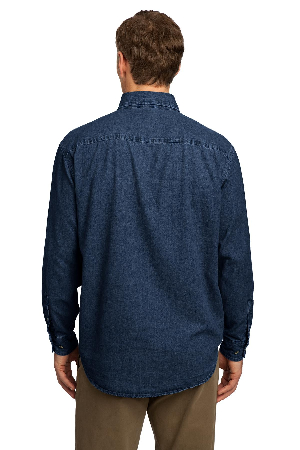 Port & Company - Long Sleeve Value Denim Shirt. SP10-1
