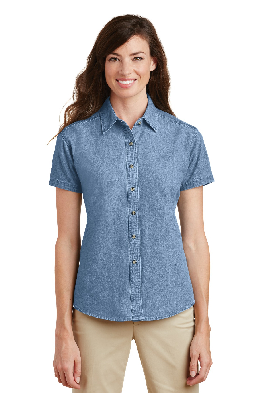 Port & Company - Ladies Short Sleeve Value Denim Shirt. LSP11