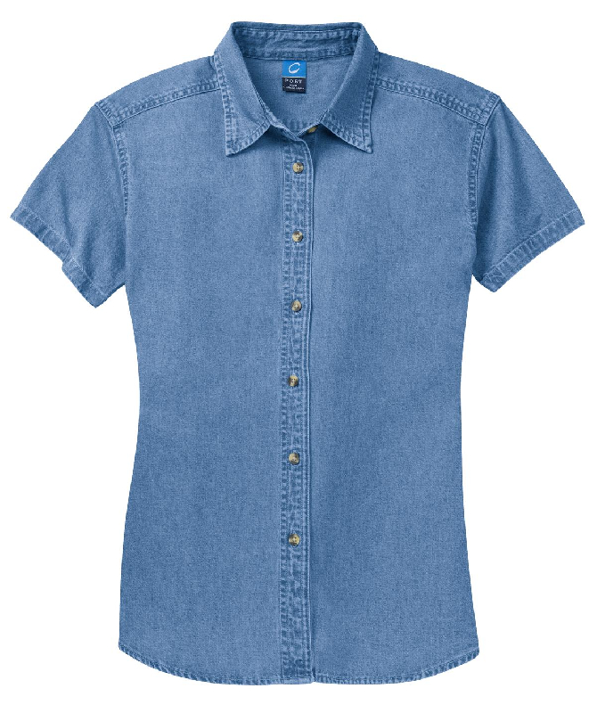 Port & Company - Ladies Short Sleeve Value Denim Shirt. LSP11-1