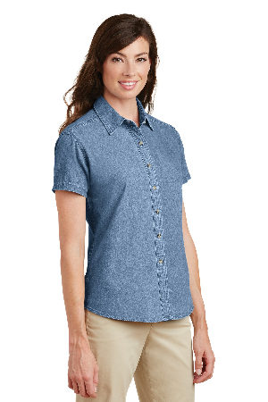 Port & Company - Ladies Short Sleeve Value Denim Shirt. LSP11-2