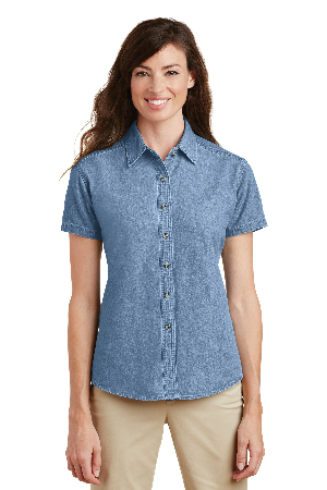 Port & Company - Ladies Short Sleeve Value Denim Shirt. LSP11-4