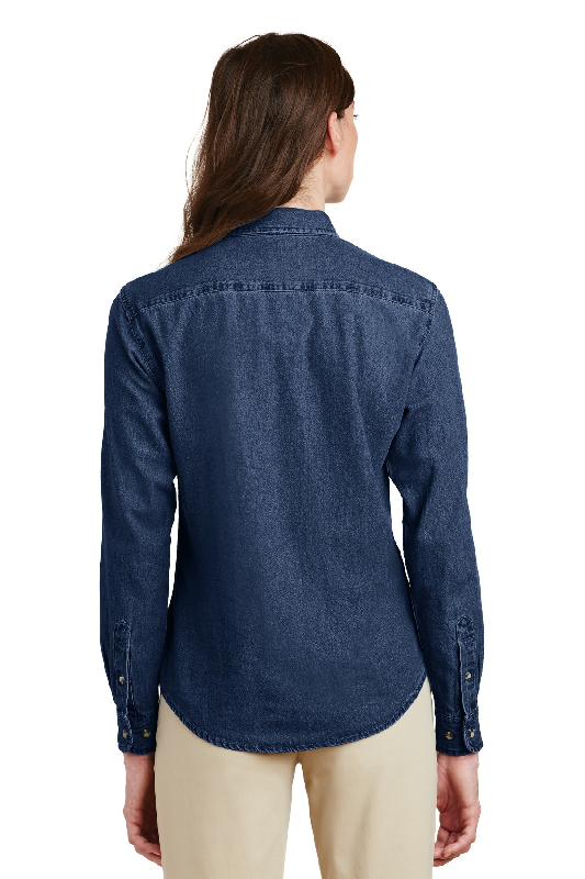 Port & Company - Ladies Long Sleeve Value Denim Shirt. LSP10-3