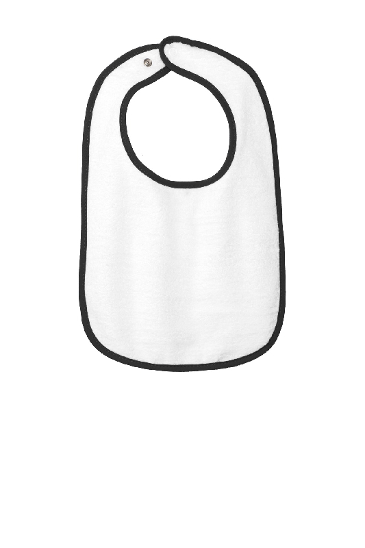 Rabbit Skins Infant Contrast Trim Terry Bib. RS1003-0