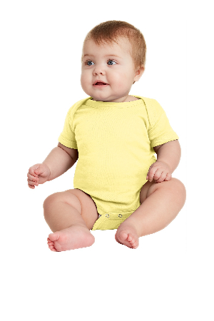 Rabbit Skins Infant Short Sleeve Baby Rib Bodysuit. RS4400-3