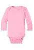Rabbit Skins Infant Long Sleeve Baby Rib Bodysuit. RS4411-1