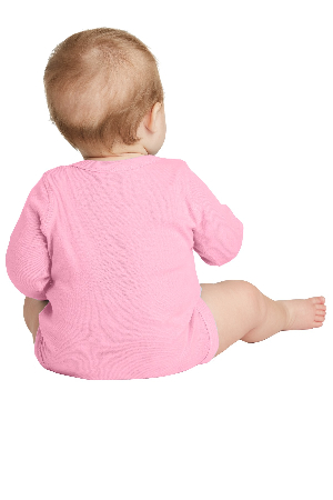 Rabbit Skins Infant Long Sleeve Baby Rib Bodysuit. RS4411-2
