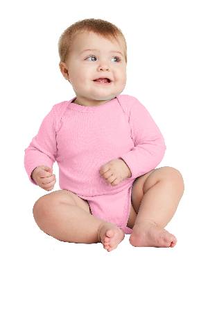 Rabbit Skins Infant Long Sleeve Baby Rib Bodysuit. RS4411-3