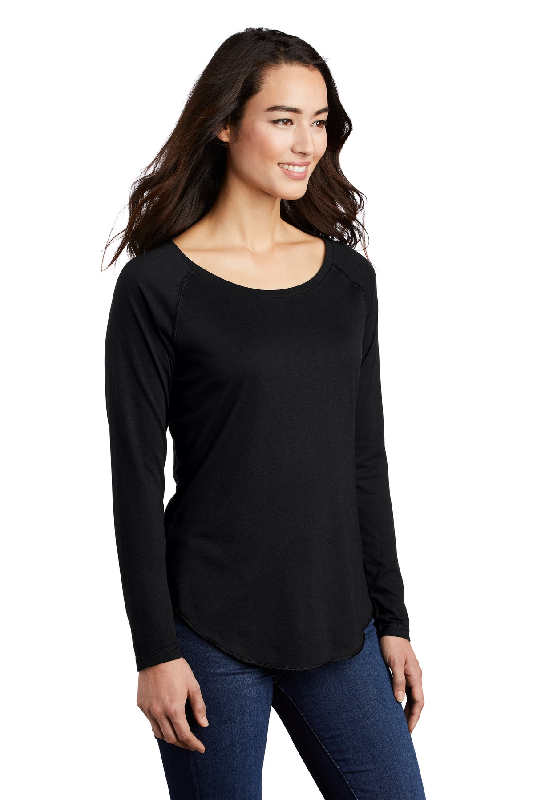 Sport-Tek Ladies PosiCharge Long Sleeve Tri-Blend Wicking Scoop Neck Raglan Tee LST400LS-2