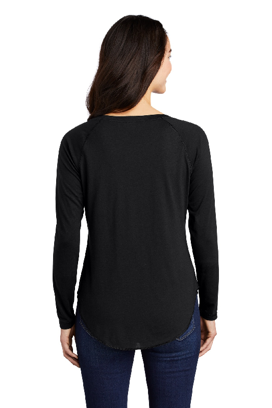 Sport-Tek Ladies PosiCharge Long Sleeve Tri-Blend Wicking Scoop Neck Raglan Tee LST400LS-3