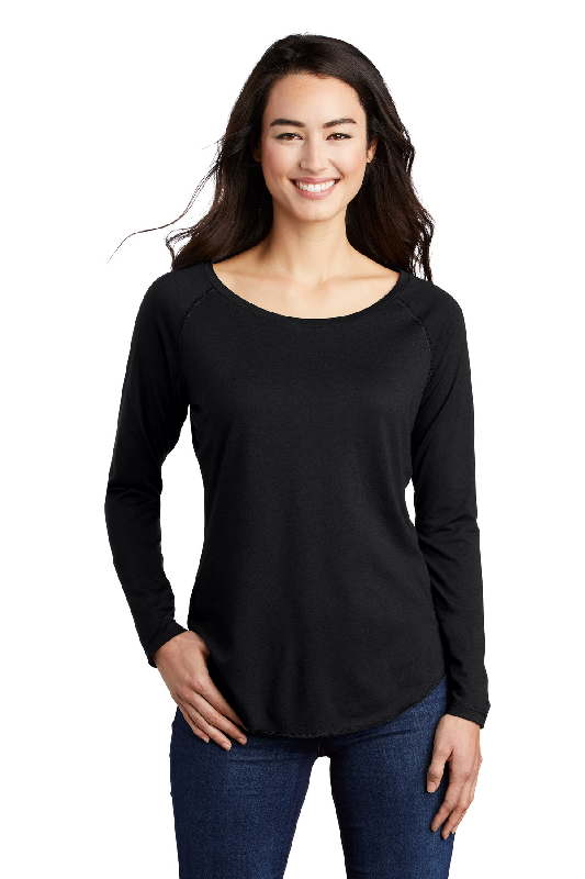 Sport-Tek Ladies PosiCharge Long Sleeve Tri-Blend Wicking Scoop Neck Raglan Tee LST400LS-4