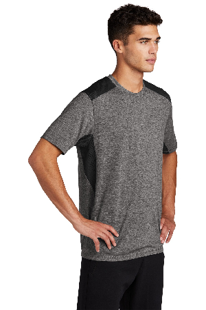 Sport-Tek PosiCharge Tri-Blend Wicking Draft Tee. ST410-2