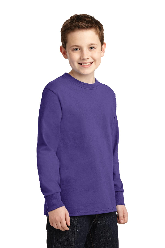 Port & Company Youth Long Sleeve Core Cotton Tee. PC54YLS-2