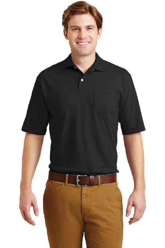 JERZEES -SpotShield 5.6-Ounce Jersey Knit Sport Shirt with Pocket     436MP-4