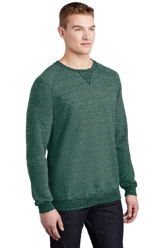 JERZEES Snow Heather French Terry Raglan Crew 91M-2