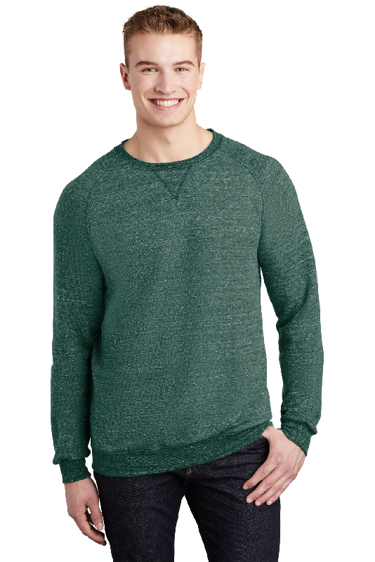 JERZEES Snow Heather French Terry Raglan Crew 91M-4