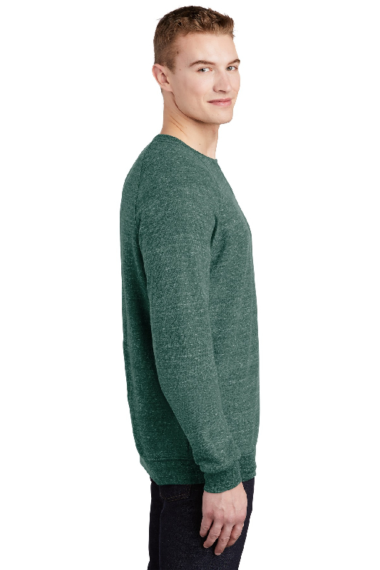 JERZEES Snow Heather French Terry Raglan Crew 91M-5