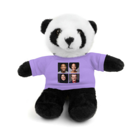 Custom Stuffed Animals with Tee (Bear, Bunny, Lion, Jaguar & Panda)