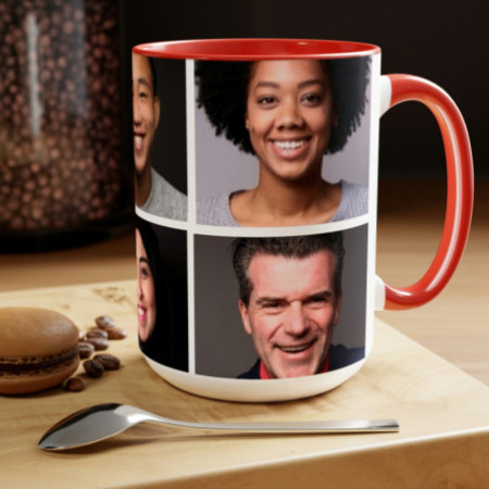 Custom Two-Tone Coffee Mugs, 15oz