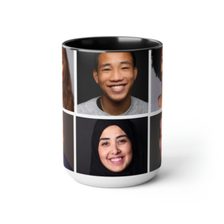 Custom Two-Tone Coffee Mugs, 15oz