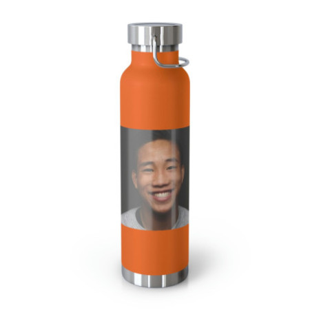 Custom Copper Vacuum Insulated Bottle, 22oz