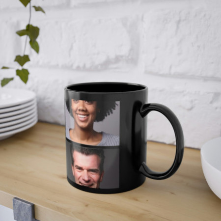 Custom Black Coffee Cup, 11oz